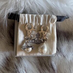 Vivienne Westwood Silver Key Holders with Pearl Accents